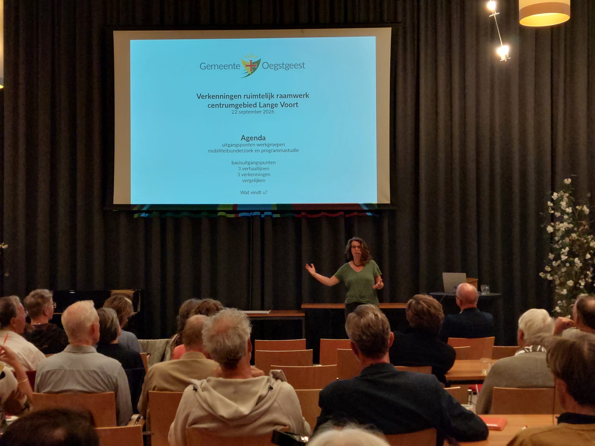 Presentatie tijdens de bijeenkomst over de verkenningen op 22 september 2026